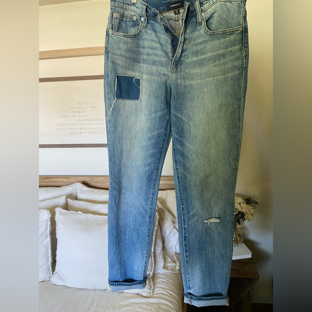 J. Crew slim broken in boyfriend jean